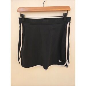 Nike Golf Dri-FIT Skort Black White Trim Athletic Skirt Built-in Shorts Large